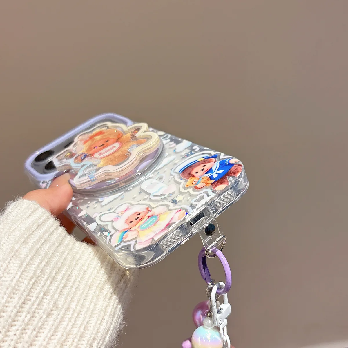 Monchhichi Kawaii Clear Phone Case for iPhone 17 16 15 14 13 Pro Max